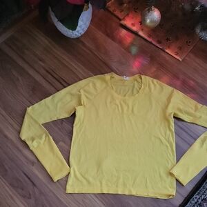 Lululemon Athletica Bright Yellow Long Sleeve Top